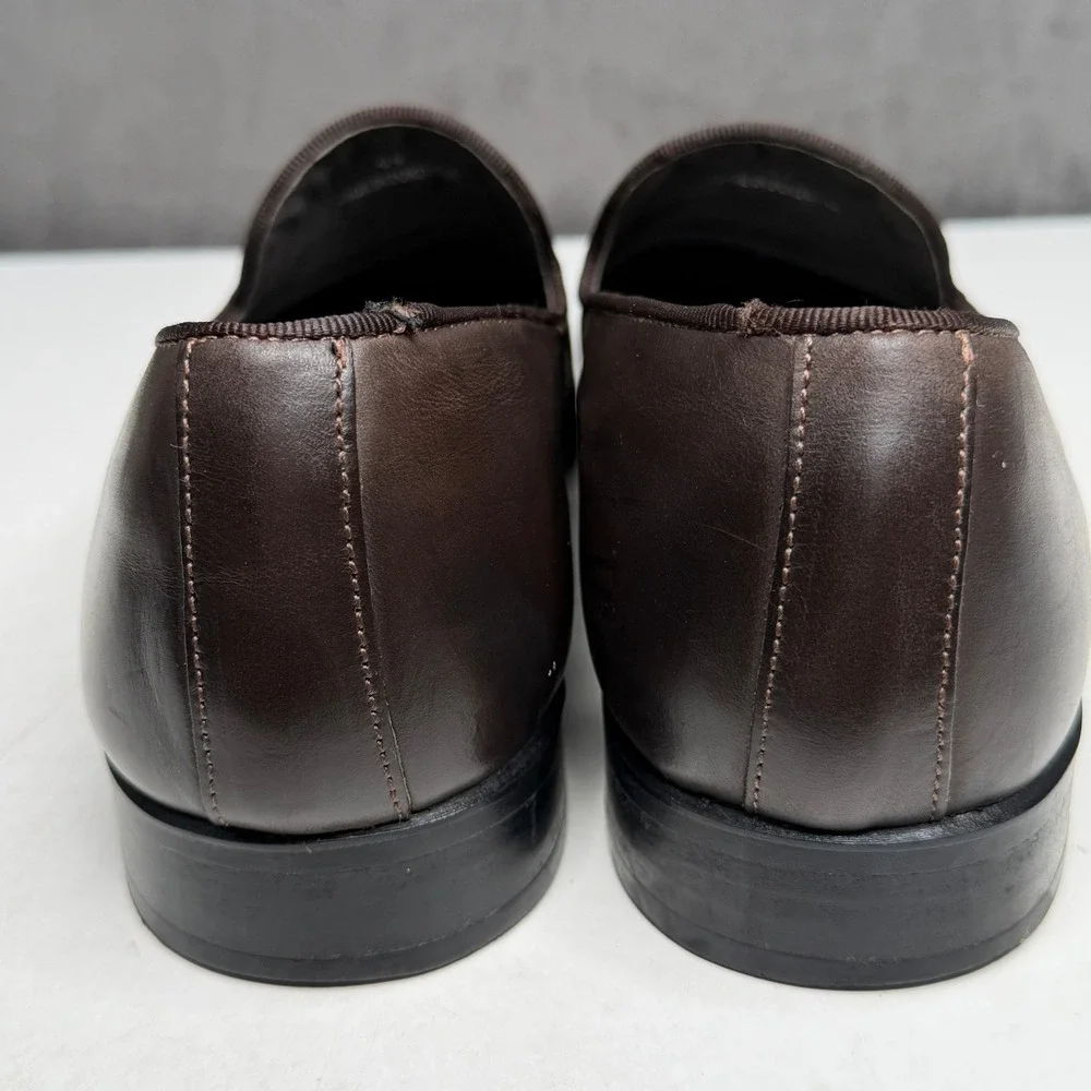 CR7 Cristiano Ronaldo Tassel Loafers Men 10 Dark Brown Leather Shoes Portugal